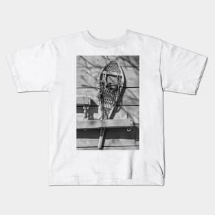 Snowshoe Black & White Kids T-Shirt